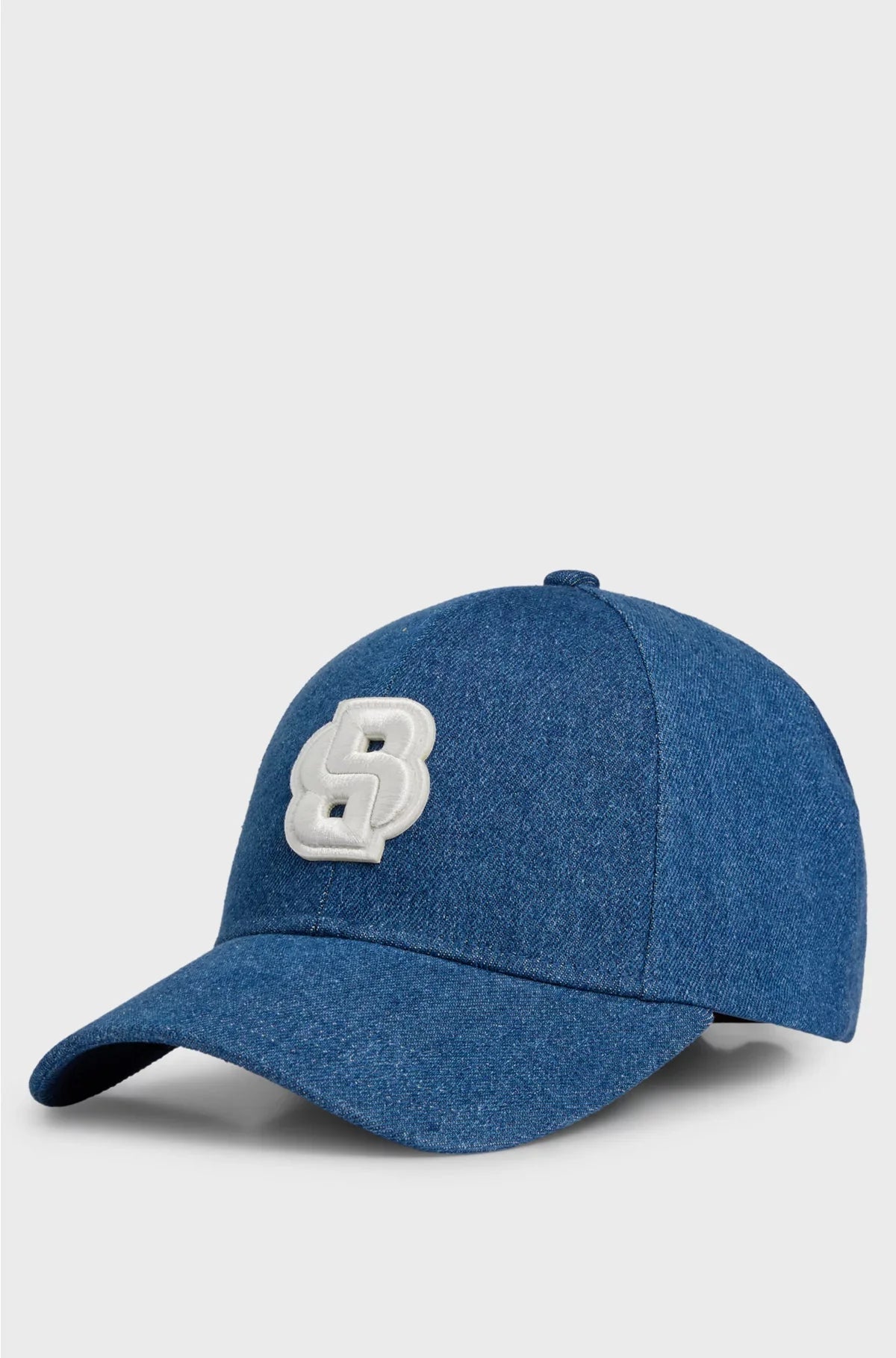 BLUE-DENIM CAP WITH DOUBLE B MONOGRAM