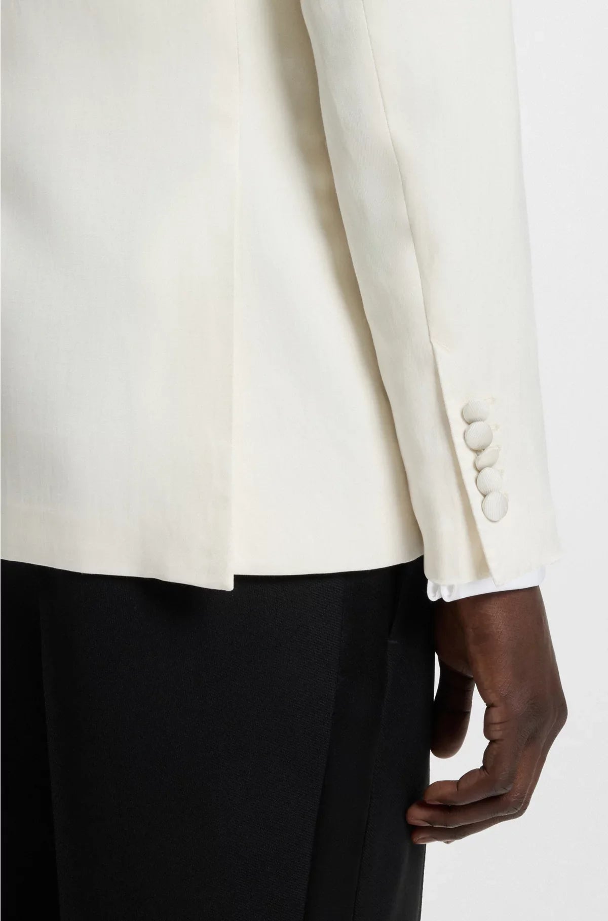 GIACCA DA SMOKING SLIM-FIT IN SETA E LINO