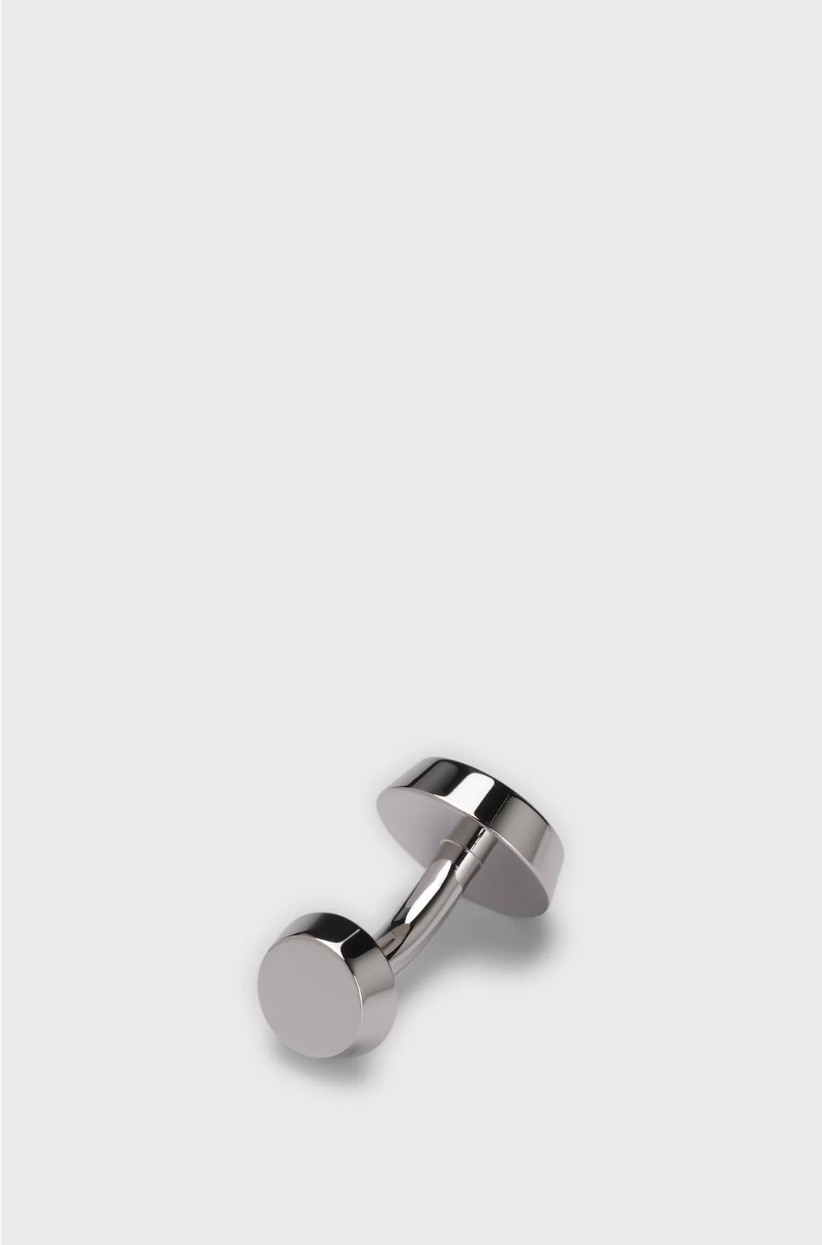 ROUND CUFFLINKS WITH BLACK-ENAMEL INSERT