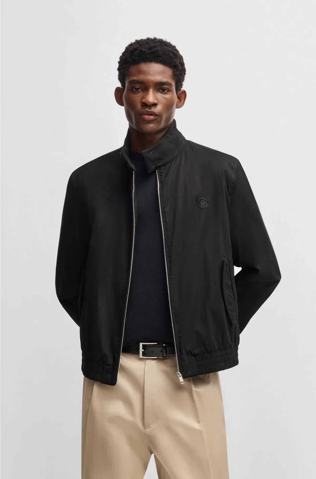 COTTON-BLEND JACKET WITH DOUBLE B MONOGRAM