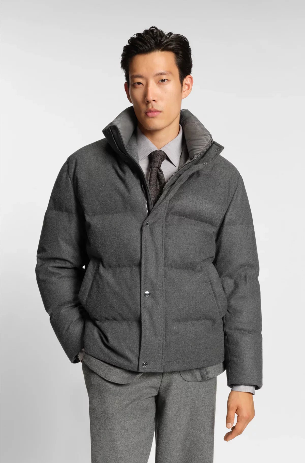 FLANNEL JACKET WITH DOWN FILLING