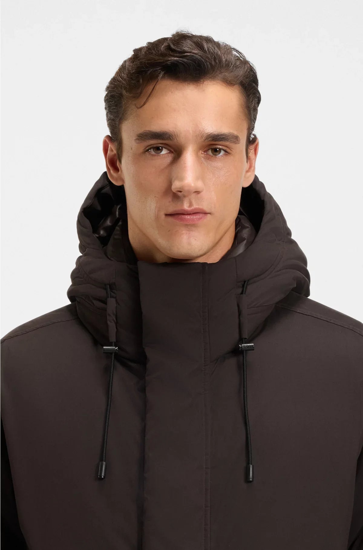 WATER-REPELLENT JACKET IN PEACHED MICROFIBRE