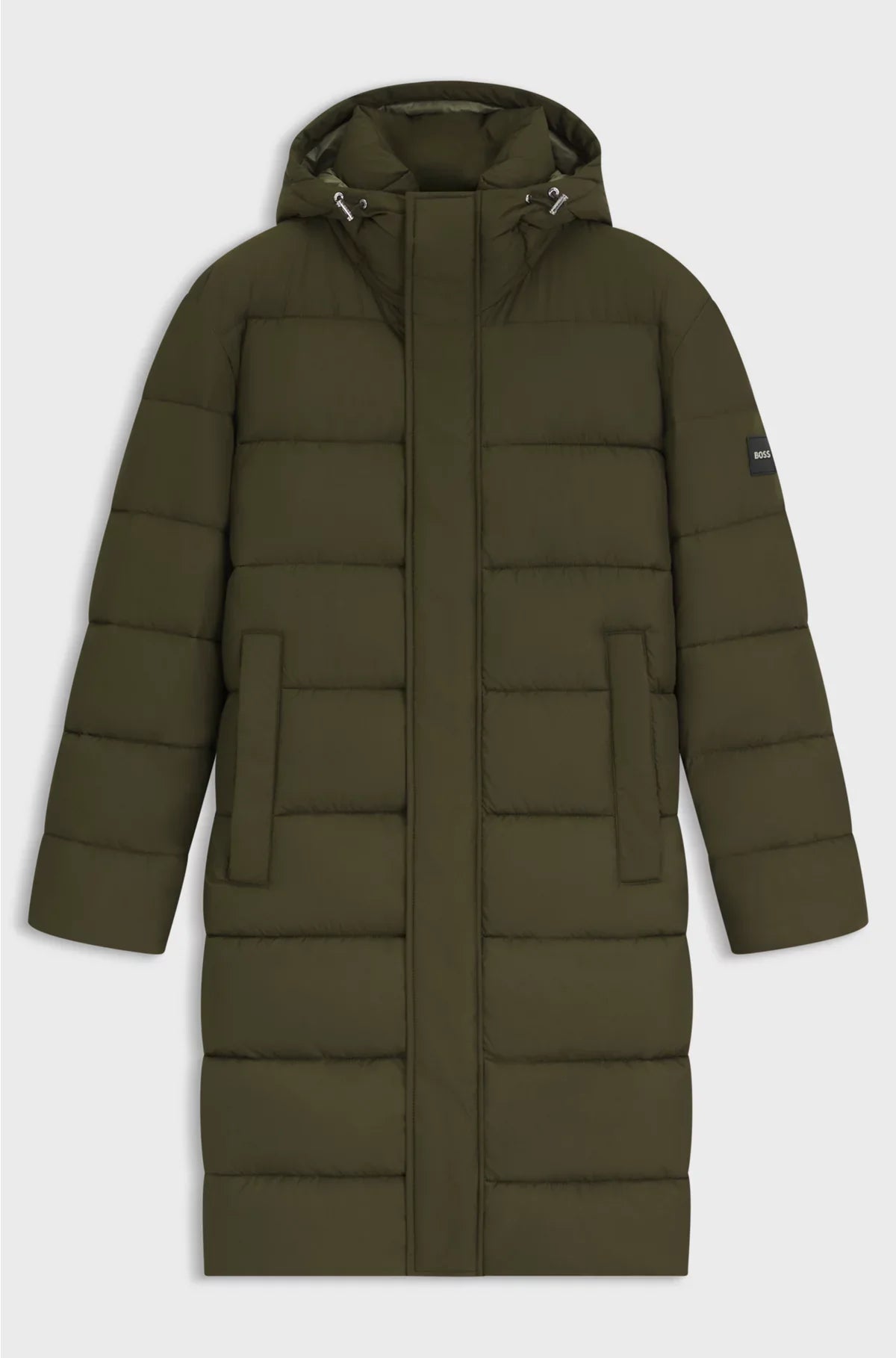LONGLINE WATER-REPELLENT PADDED JACKET WITH HOOD