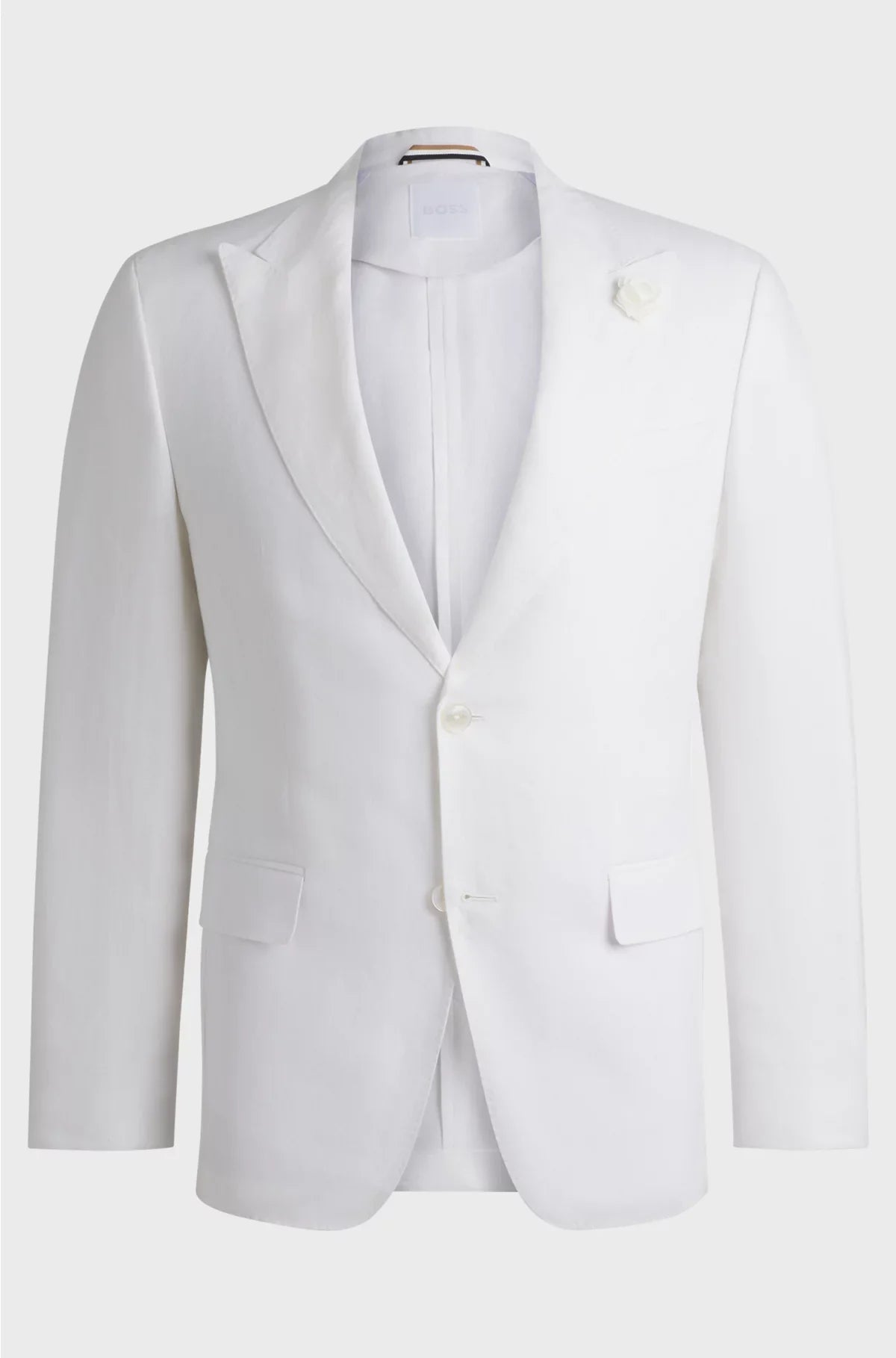 SLIM-FIT BLAZER IN LINEN CANVAS