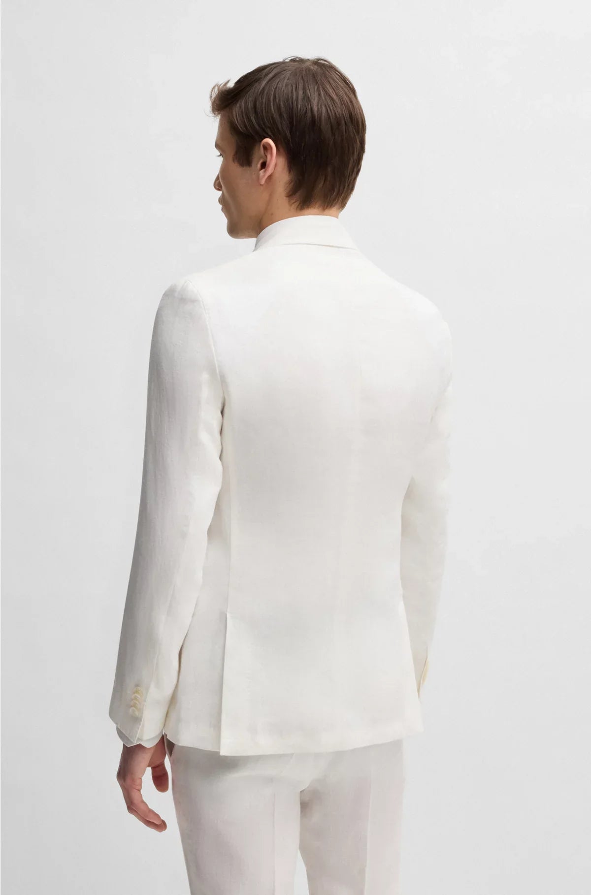 SLIM-FIT BLAZER IN LINEN CANVAS