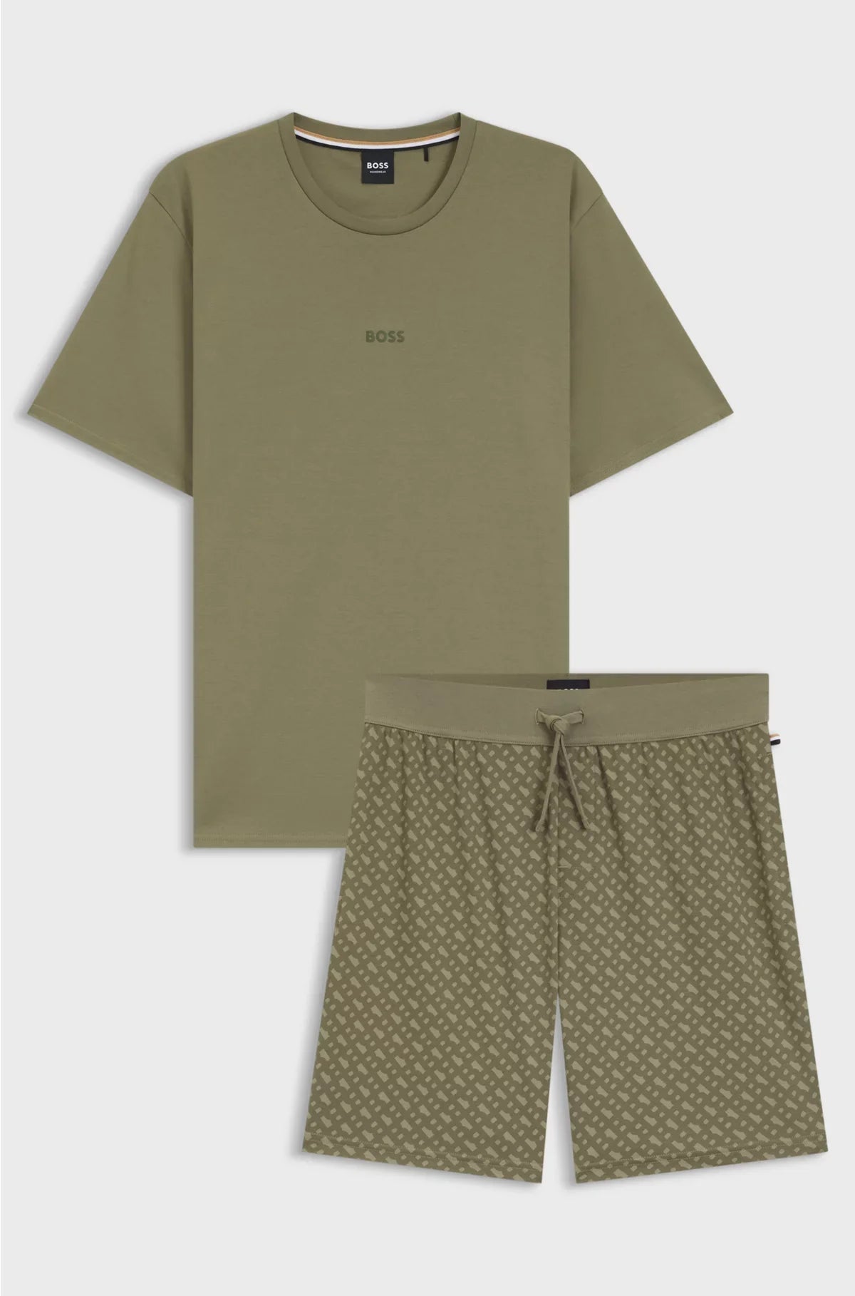 TWO-PIECE BRANDED PYJAMA SET IN INTERLOCK COTTON