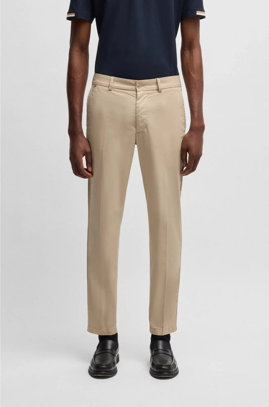 PANTALONI SLIM FIT IN RASO DI MISTO COTONE