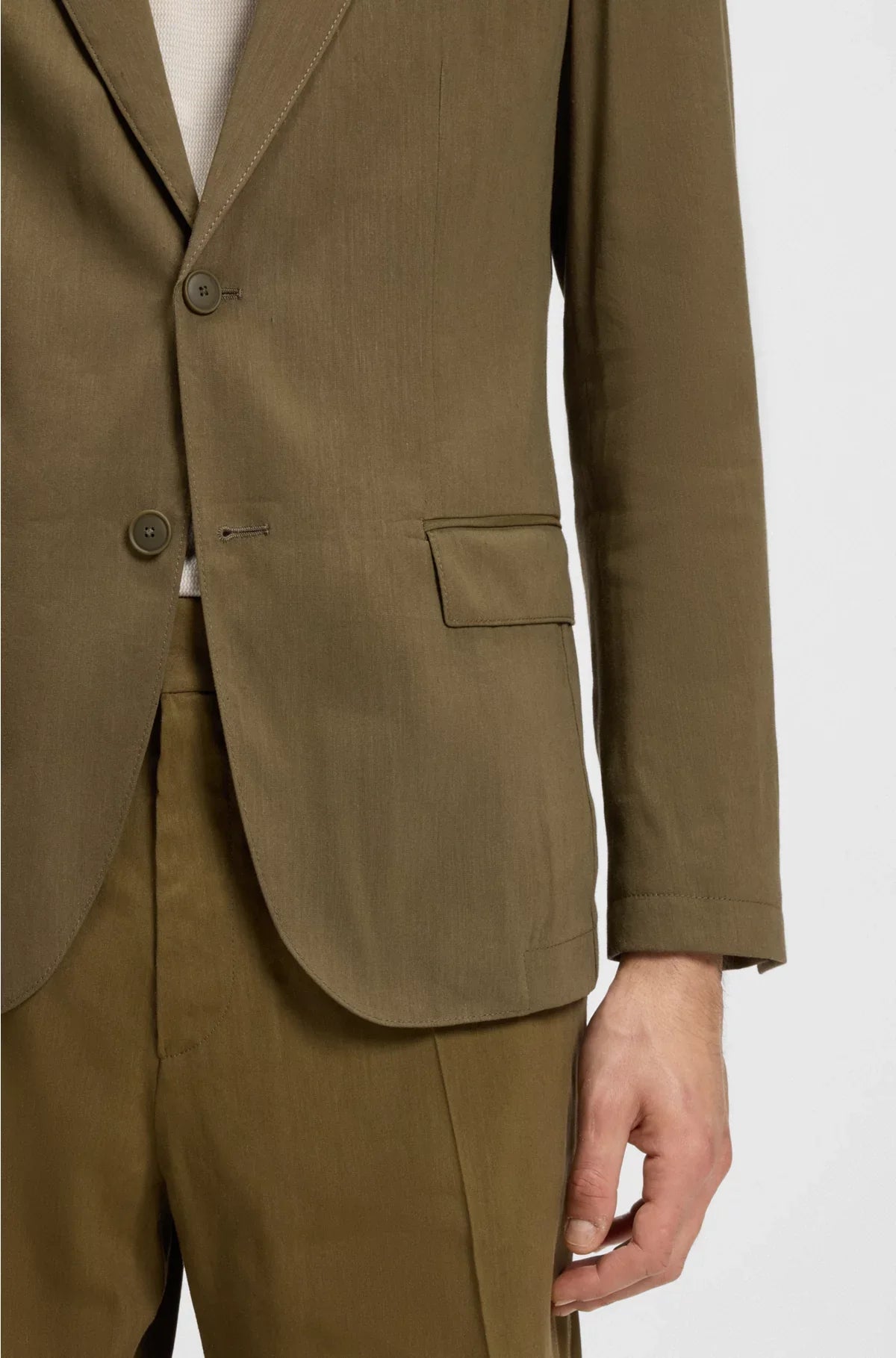 Giacca da abito modern fit, lavabile in lavatrice, in misto lino stretch