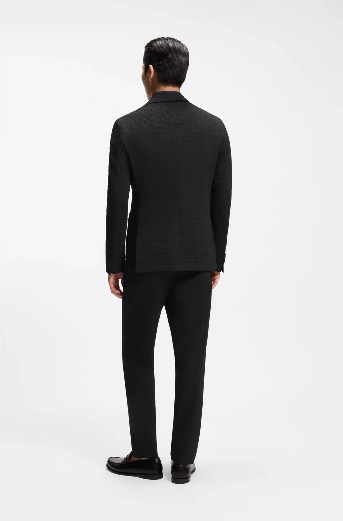 SLIM-FIT SUIT JACKET IN STRETCH SEERSUCKER