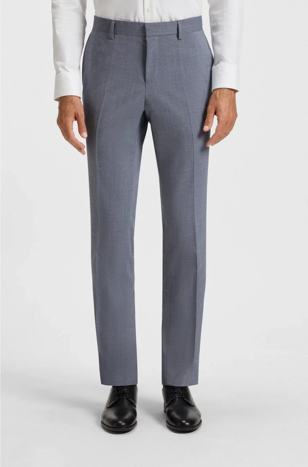 FORMAL TROUSERS IN A PATTERNED VIRGIN-WOOL BLEND