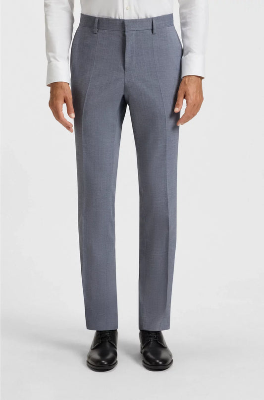 FORMAL TROUSERS IN A PATTERNED VIRGIN-WOOL BLEND