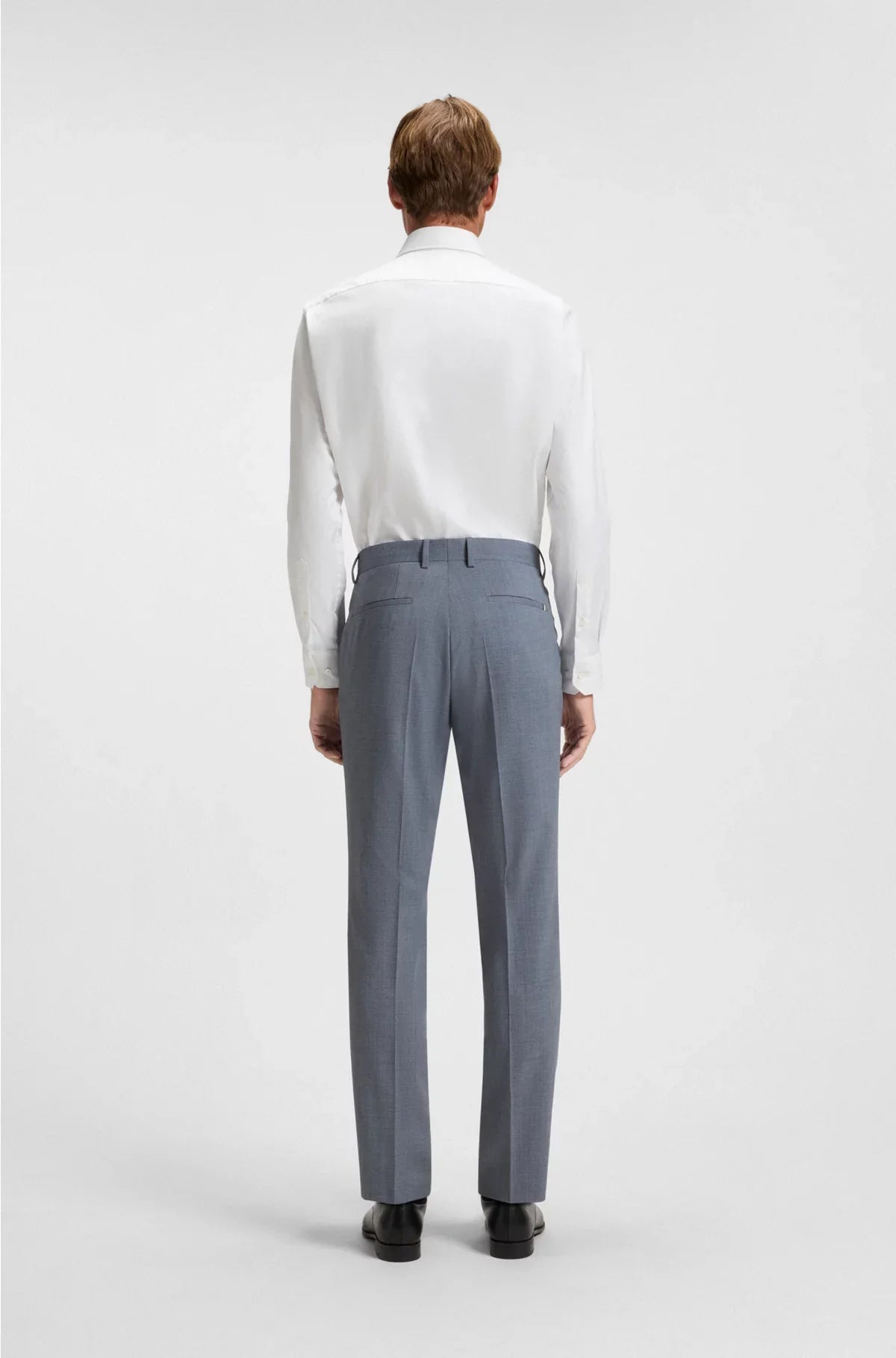 FORMAL TROUSERS IN A PATTERNED VIRGIN-WOOL BLEND