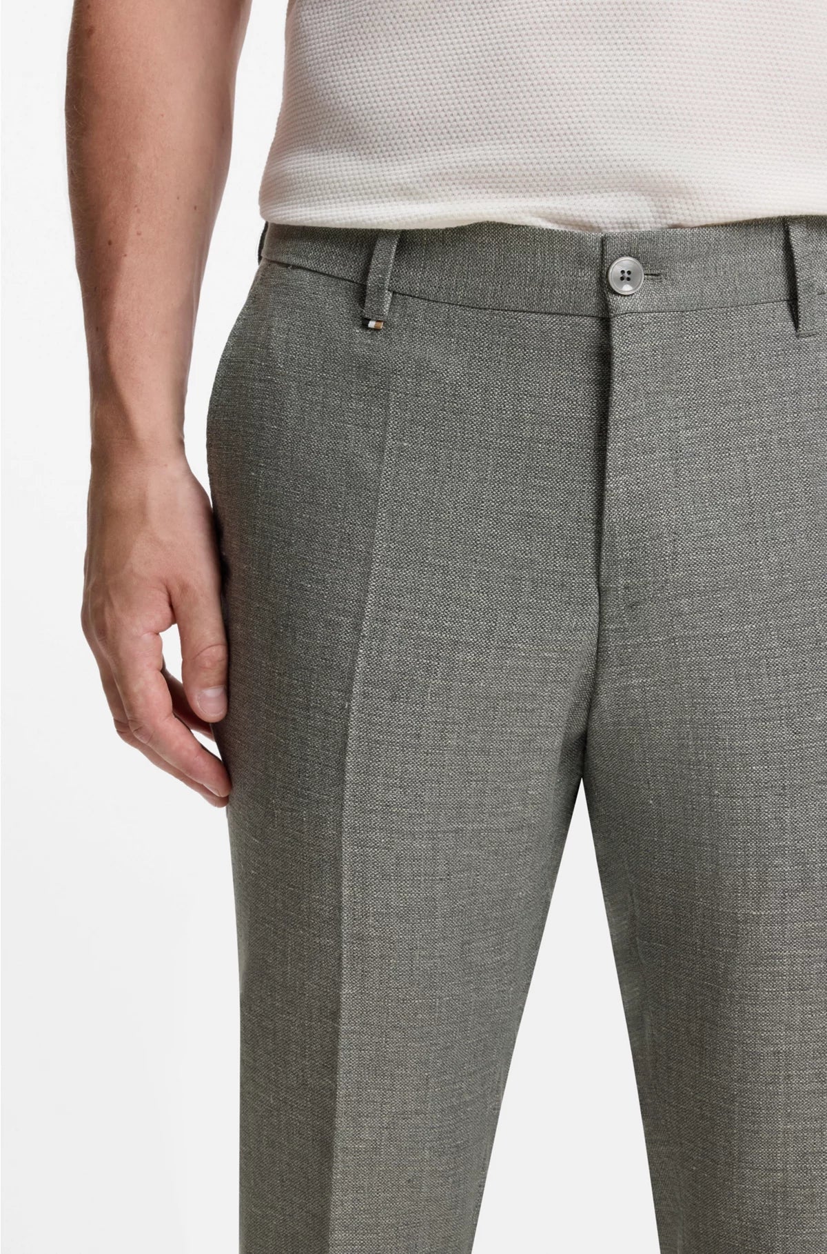 FORMAL TROUSERS INMICRO-PATTERNED STRETCH FABRIC
