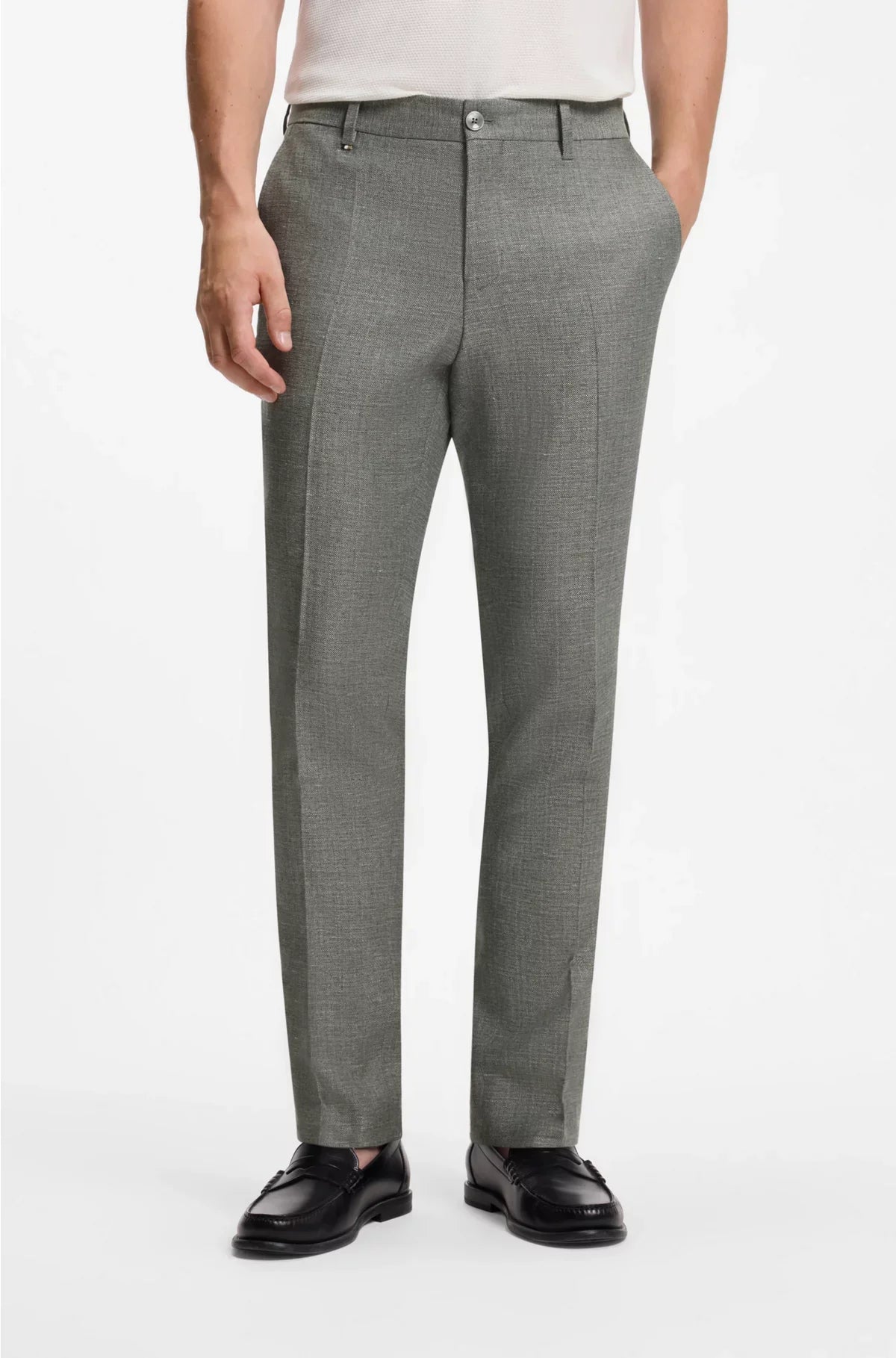 FORMAL TROUSERS INMICRO-PATTERNED STRETCH FABRIC