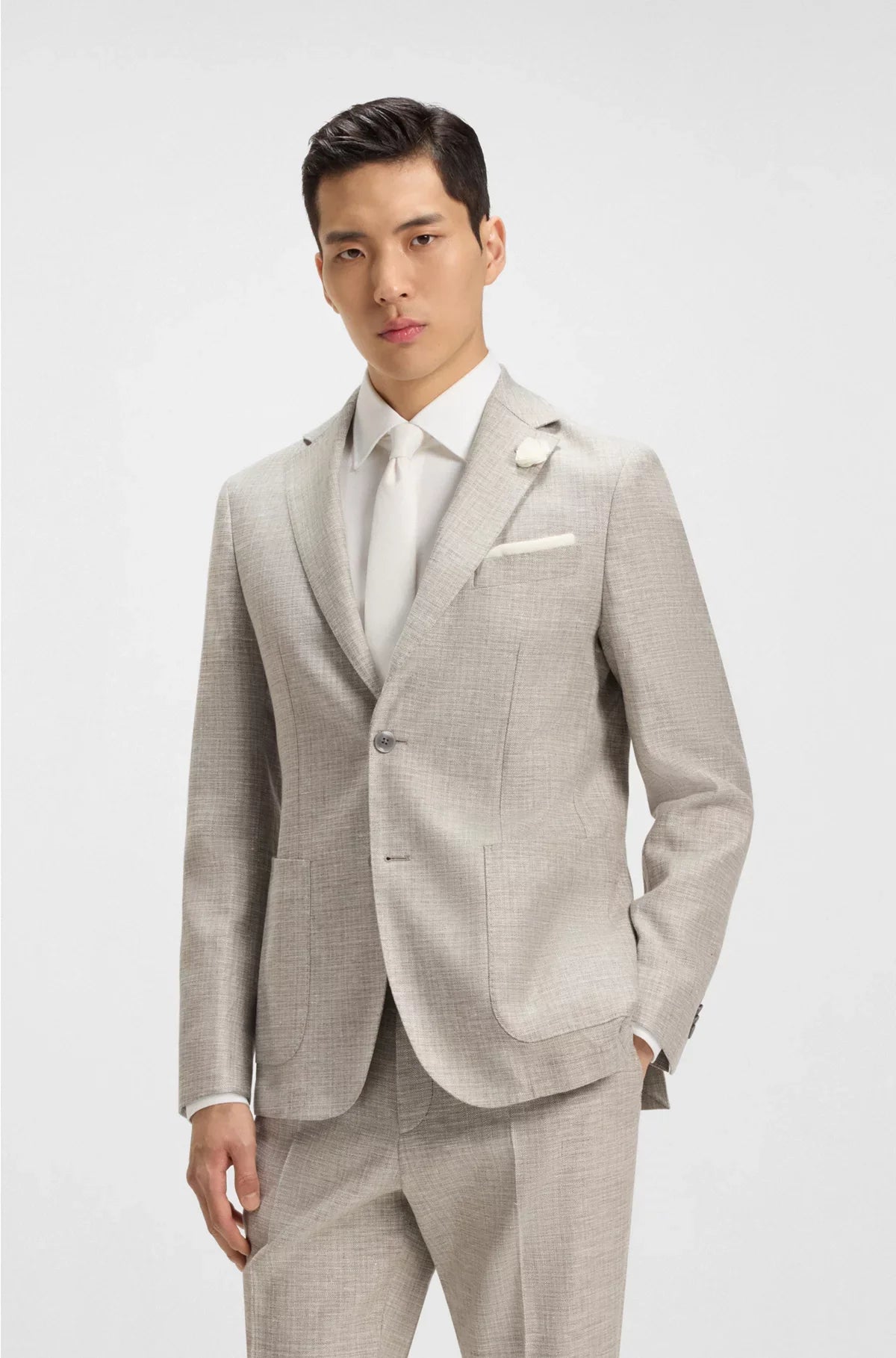 SLIM-FIT BLAZER INMICRO-PATTERNED FABRIC