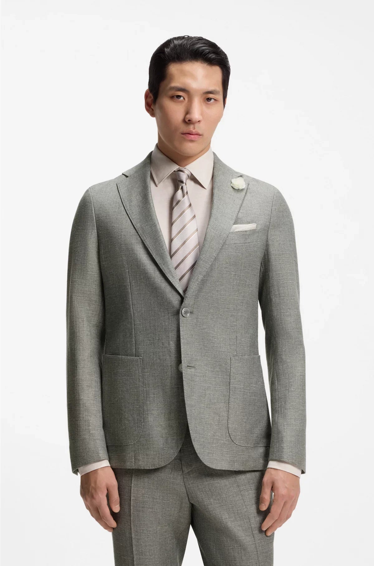 SLIM-FIT BLAZER INMICRO-PATTERNED FABRIC