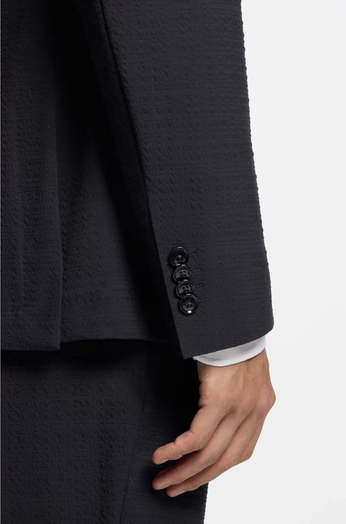 SLIM-FIT BLAZER IN STRETCH SEERSUCKER