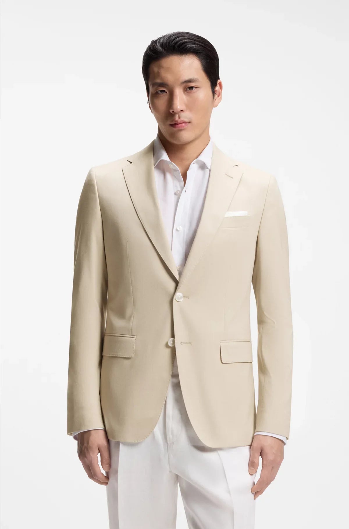SLIM-FIT BLAZER IN STRETCH CHIFFON