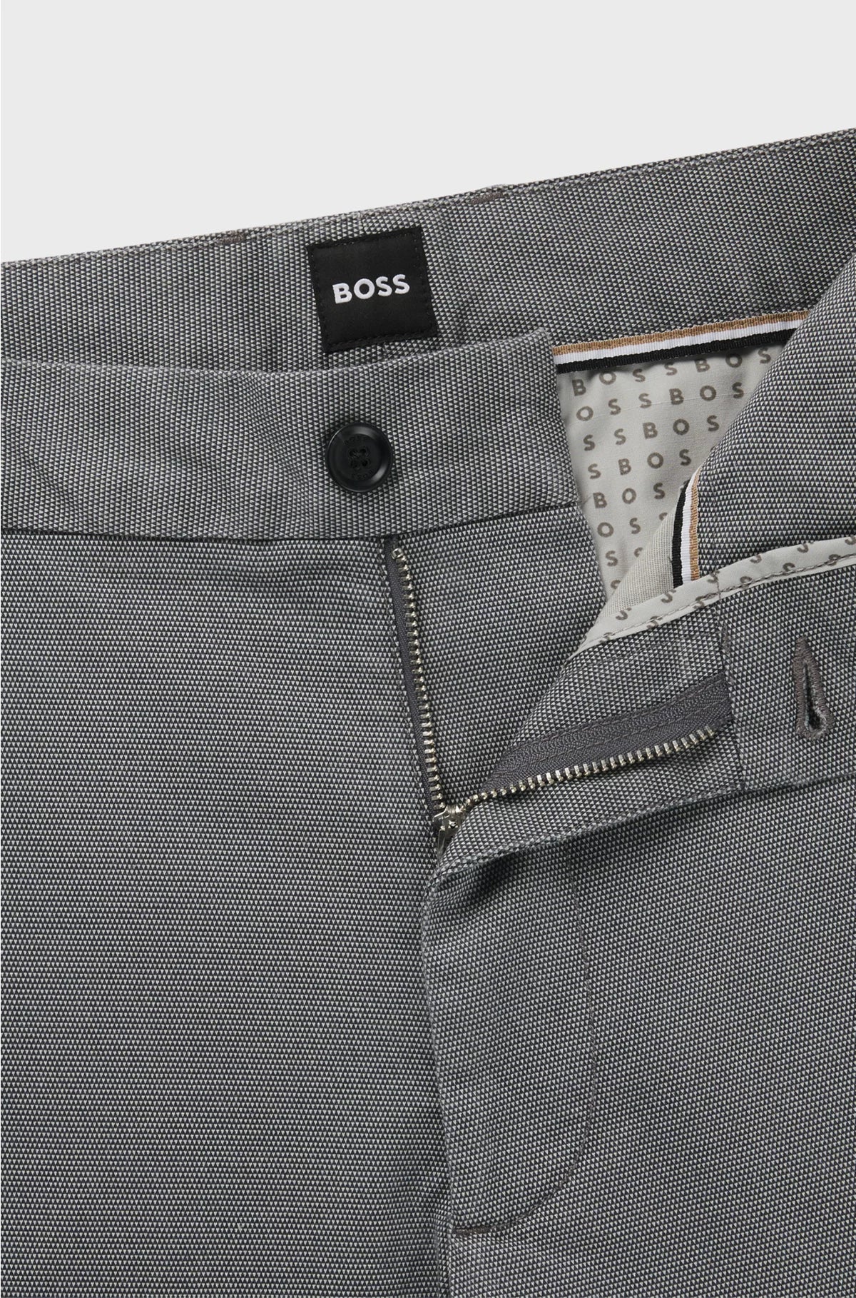 REGULAR-FIT TROUSERS IN PRINTED STRETCH COTTON
