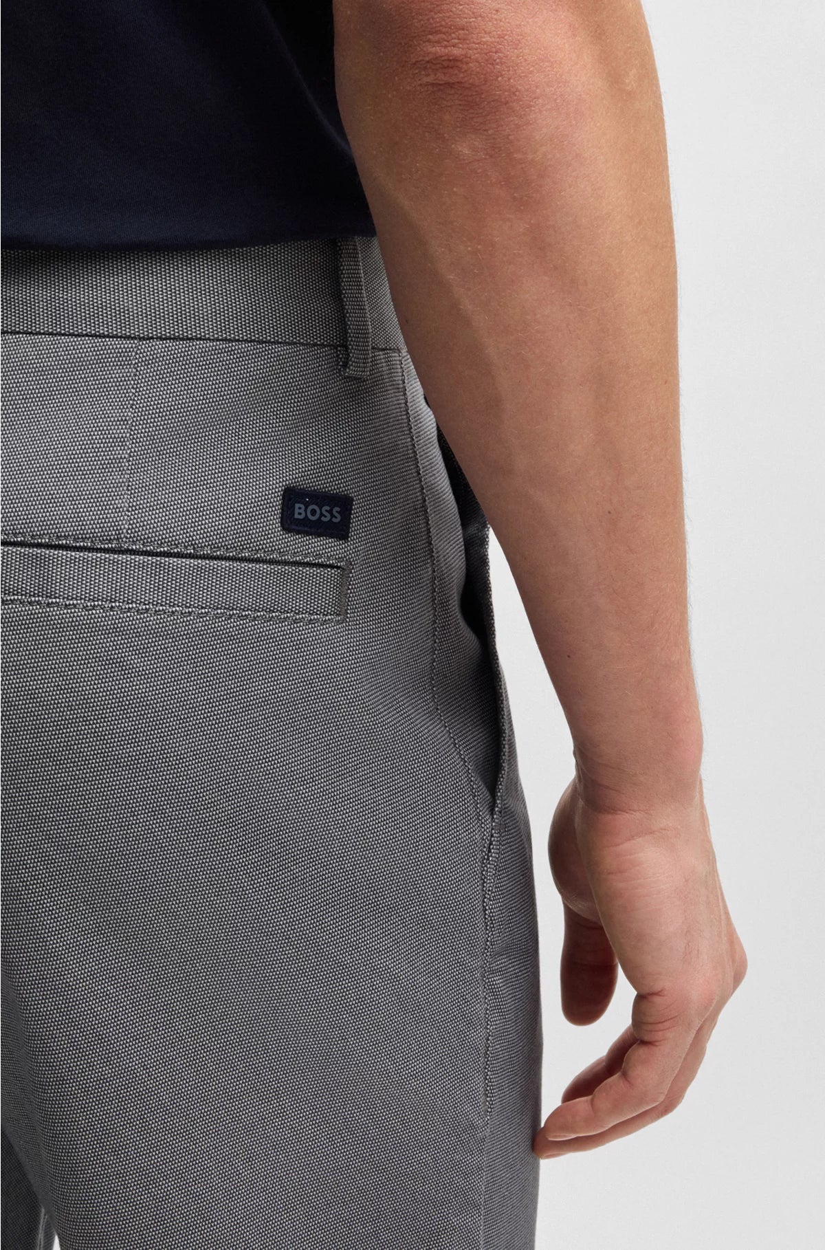 REGULAR-FIT TROUSERS IN PRINTED STRETCH COTTON
