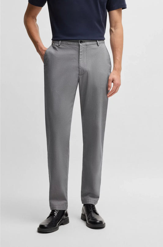 REGULAR-FIT TROUSERS IN PRINTED STRETCH COTTON