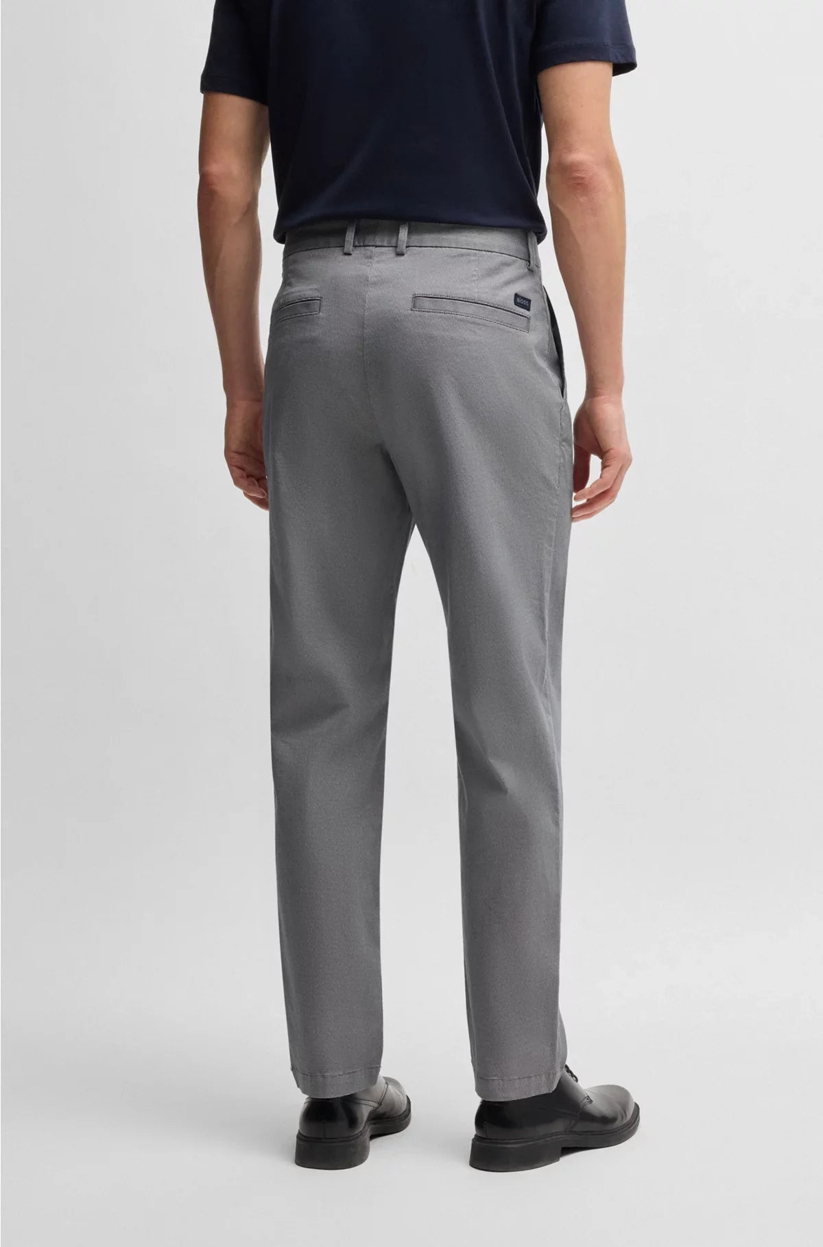 REGULAR-FIT TROUSERS IN PRINTED STRETCH COTTON