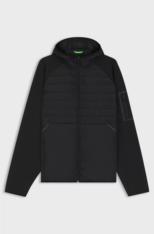 WATER-REPELLENT JACKET WITH ZIPPED SLEEVE POCKET