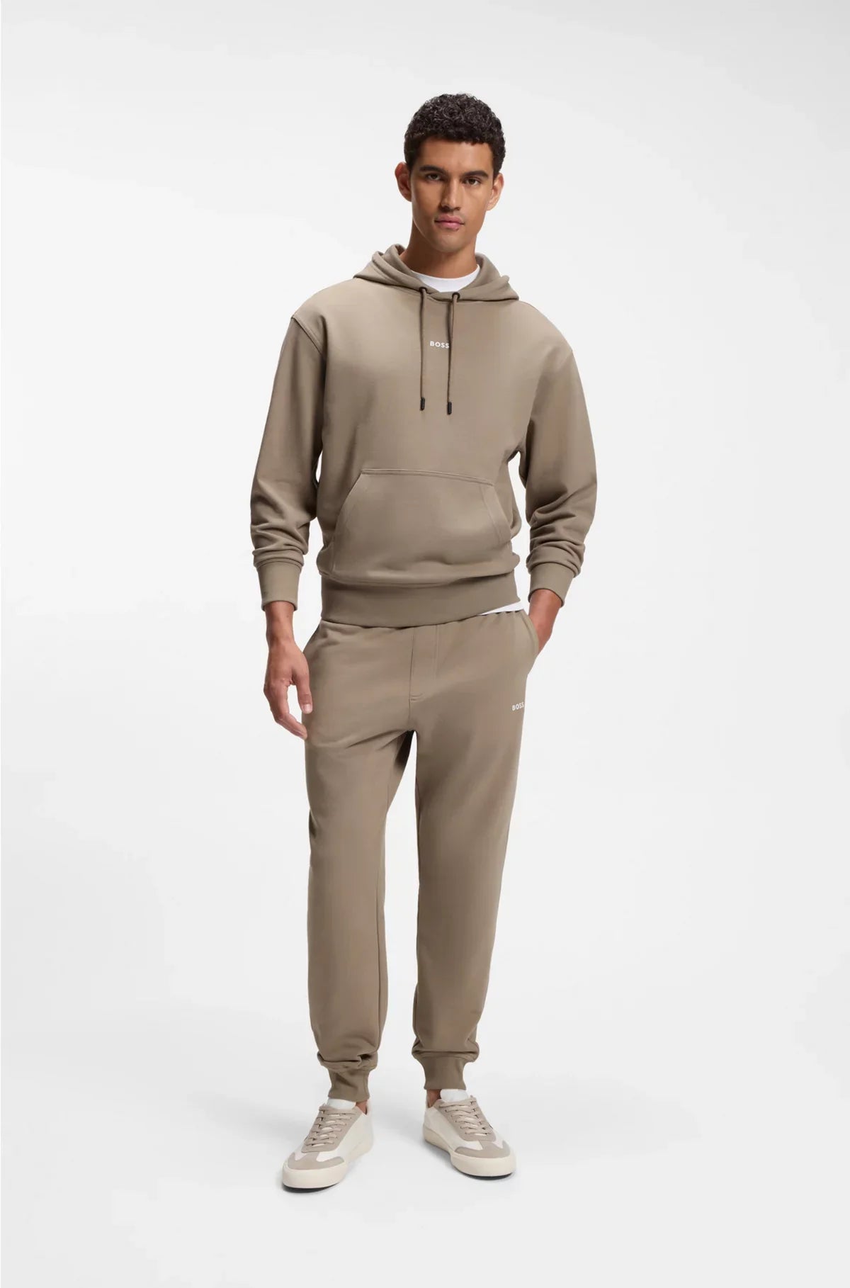 COTTON-TERRY TRACKSUIT SET WITH CONTRAST LOGOS