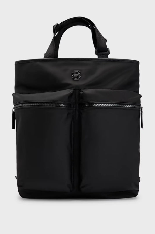 TWIN-POCKET TOTE BAG WITH SHOULDER STRAPS