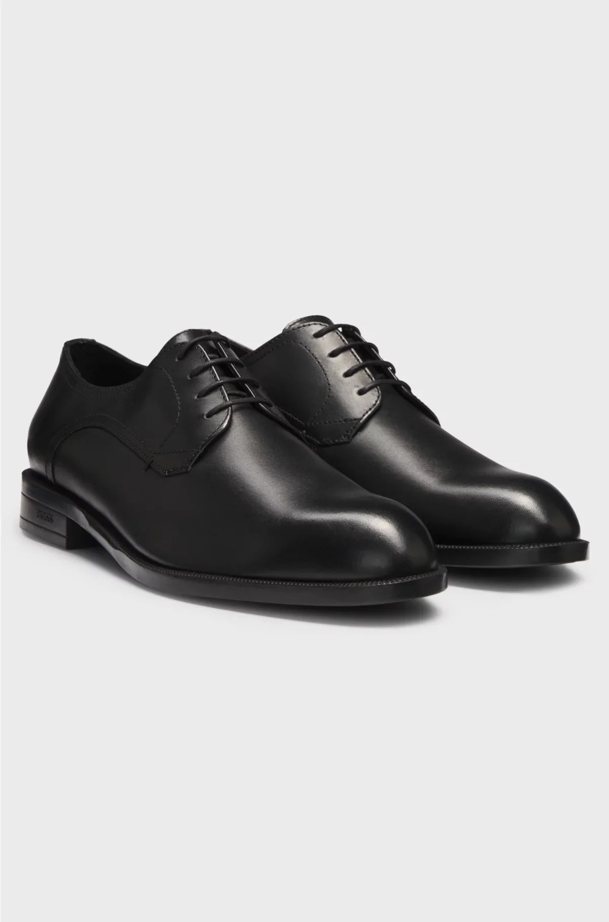 DERBY SHOES IN LEATHER WITH DOUBLE STITCHING