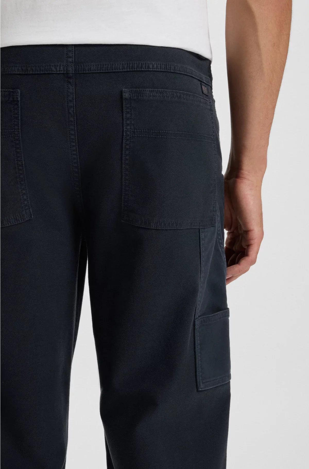 STRAIGHT-FIT TROUSERS IN STRETCH-COTTON TWILL