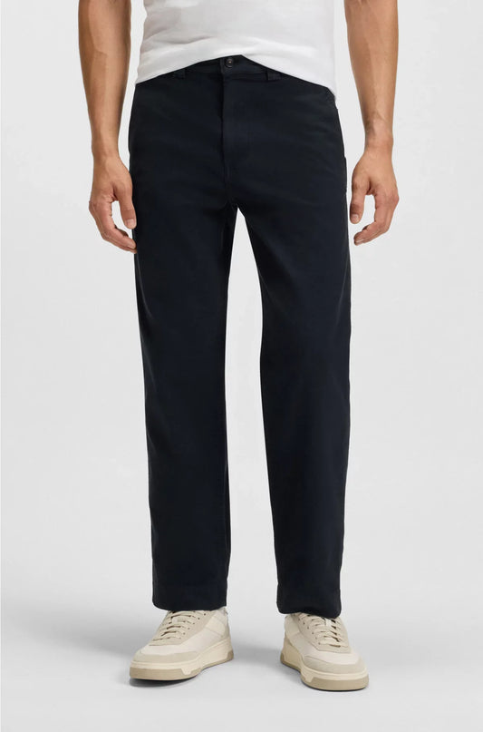 PANTALONI DRITTI IN TWILL DI COTONE STRETCH