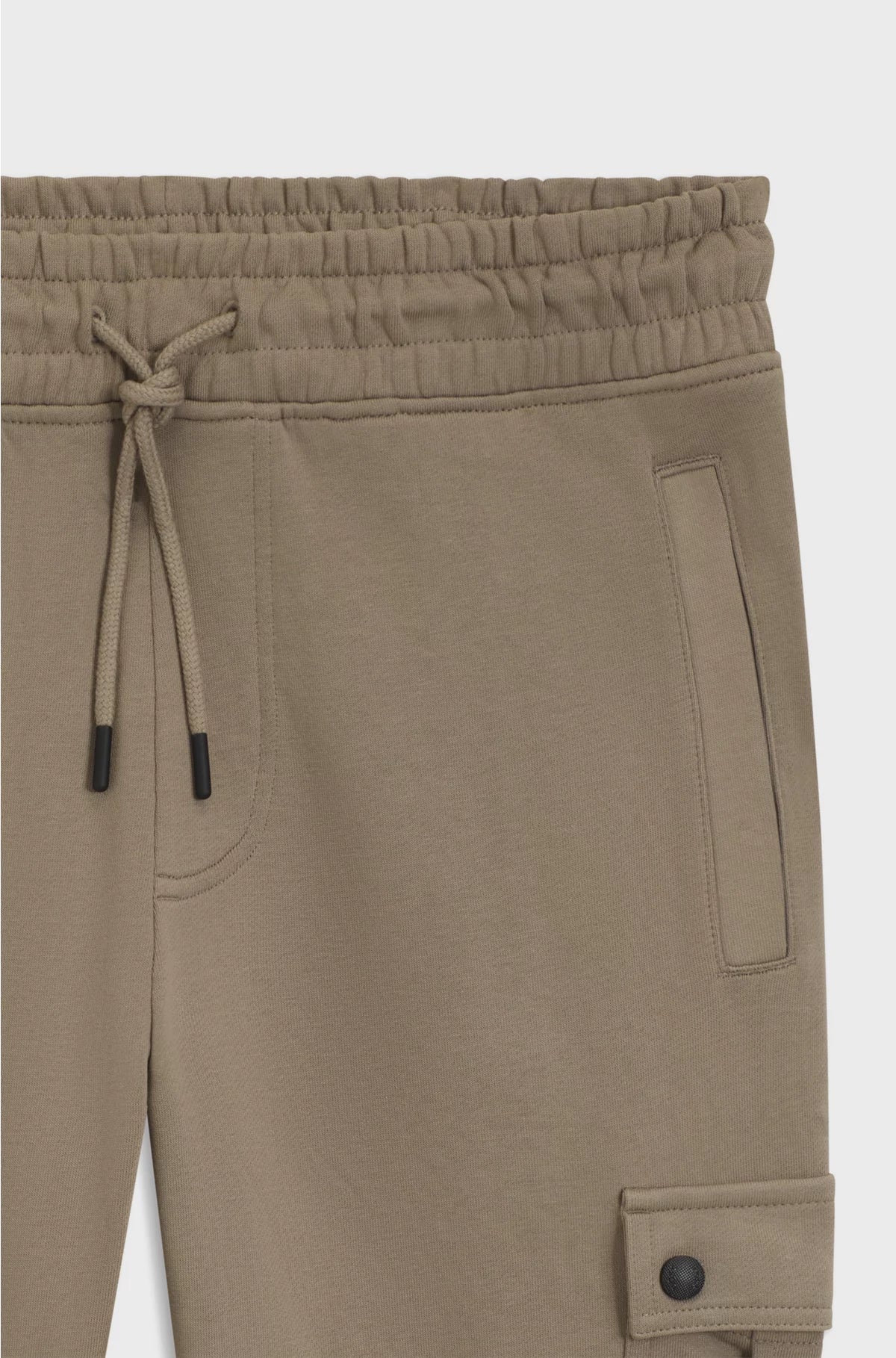 RELAXED-FIT COTTON-TERRY TRACKSUIT BOTTOMS WITH CARGO POCKETS