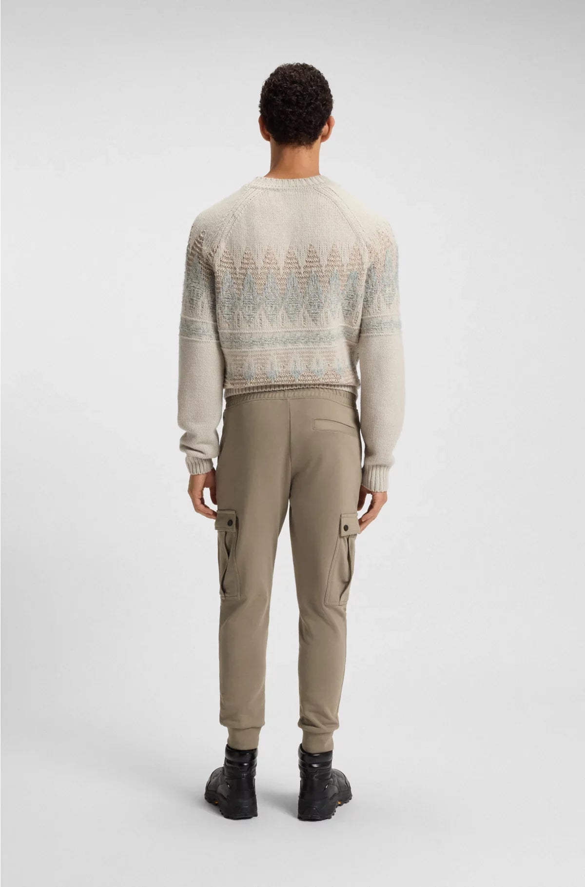 RELAXED-FIT COTTON-TERRY TRACKSUIT BOTTOMS WITH CARGO POCKETS