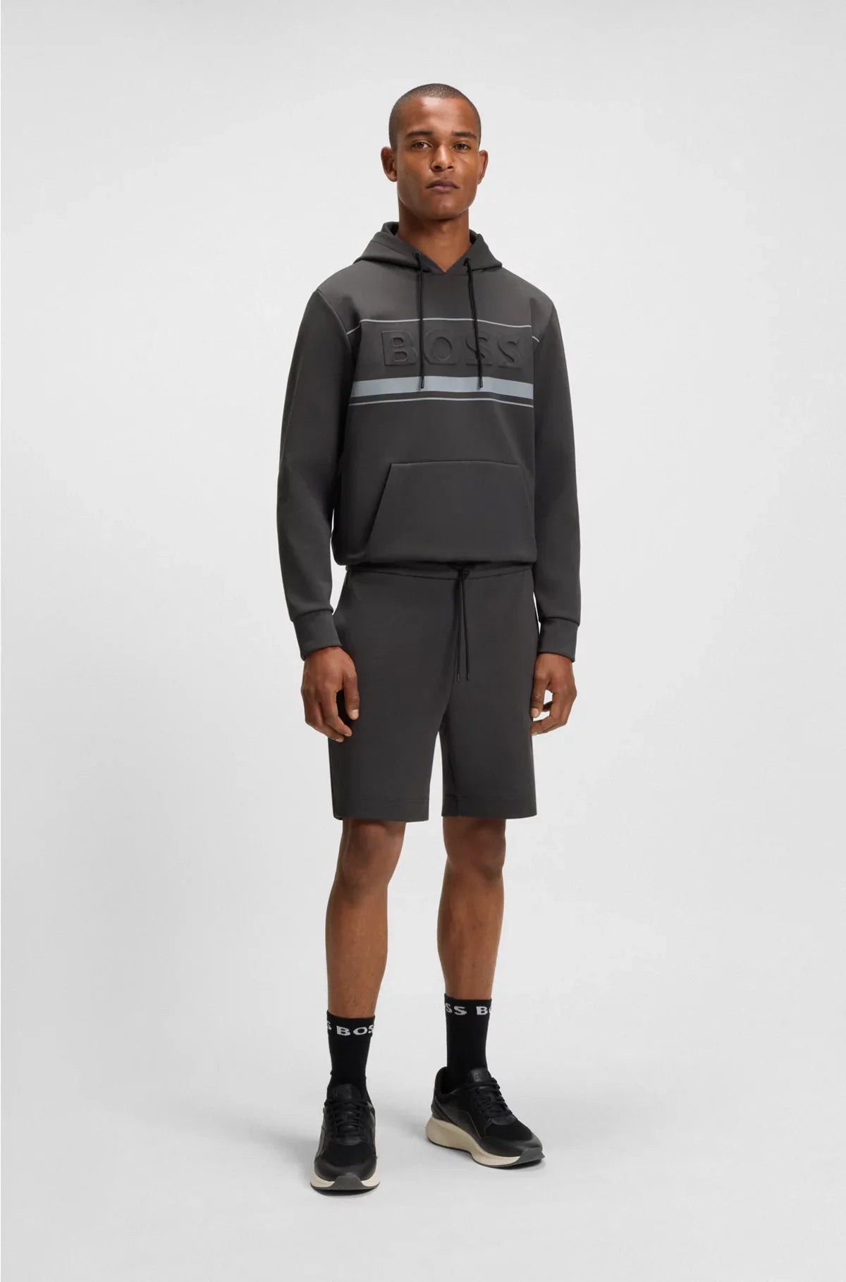 COTTON-BLEND SHORTS WITH STRIPE DETAILS