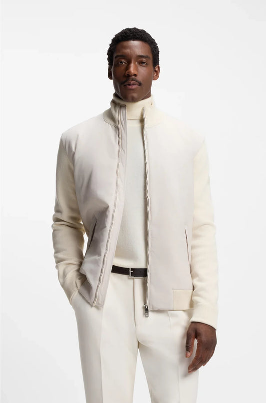 REGULAR-FIT HYBRID JACKET WITH DOUBLE B MONOGRAM