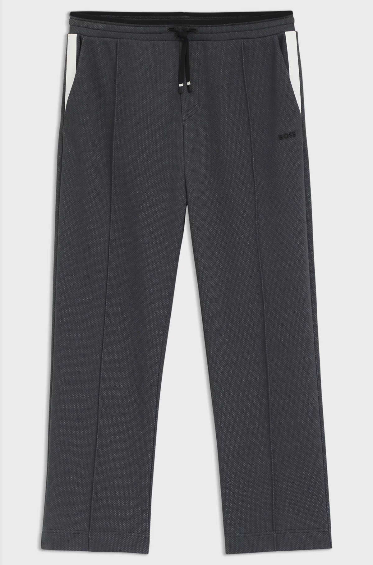 RELAXED-FIT TRACKSUIT BOTTOMS IN QUILTED JACQUARD