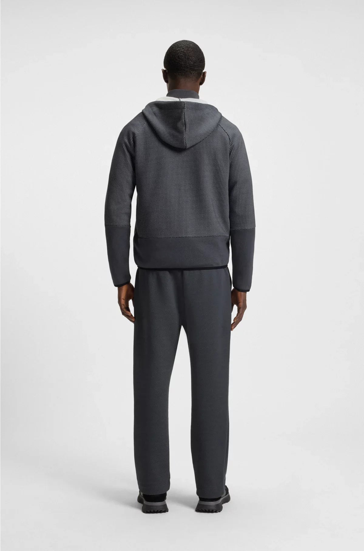 RELAXED-FIT TRACKSUIT BOTTOMS IN QUILTED JACQUARD