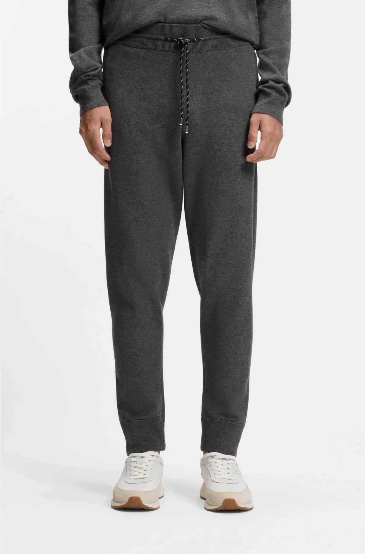 REGULAR-FIT TRACKSUIT BOTTOMS IN COTTON AND VIRGIN WOOL