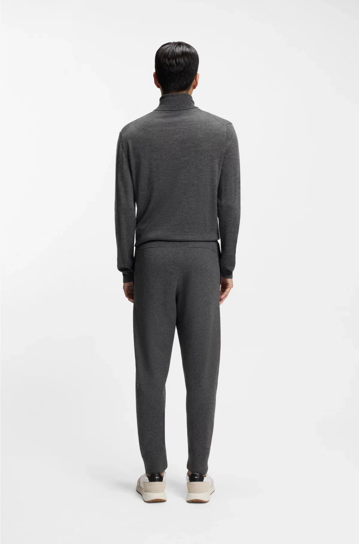 REGULAR-FIT TRACKSUIT BOTTOMS IN COTTON AND VIRGIN WOOL