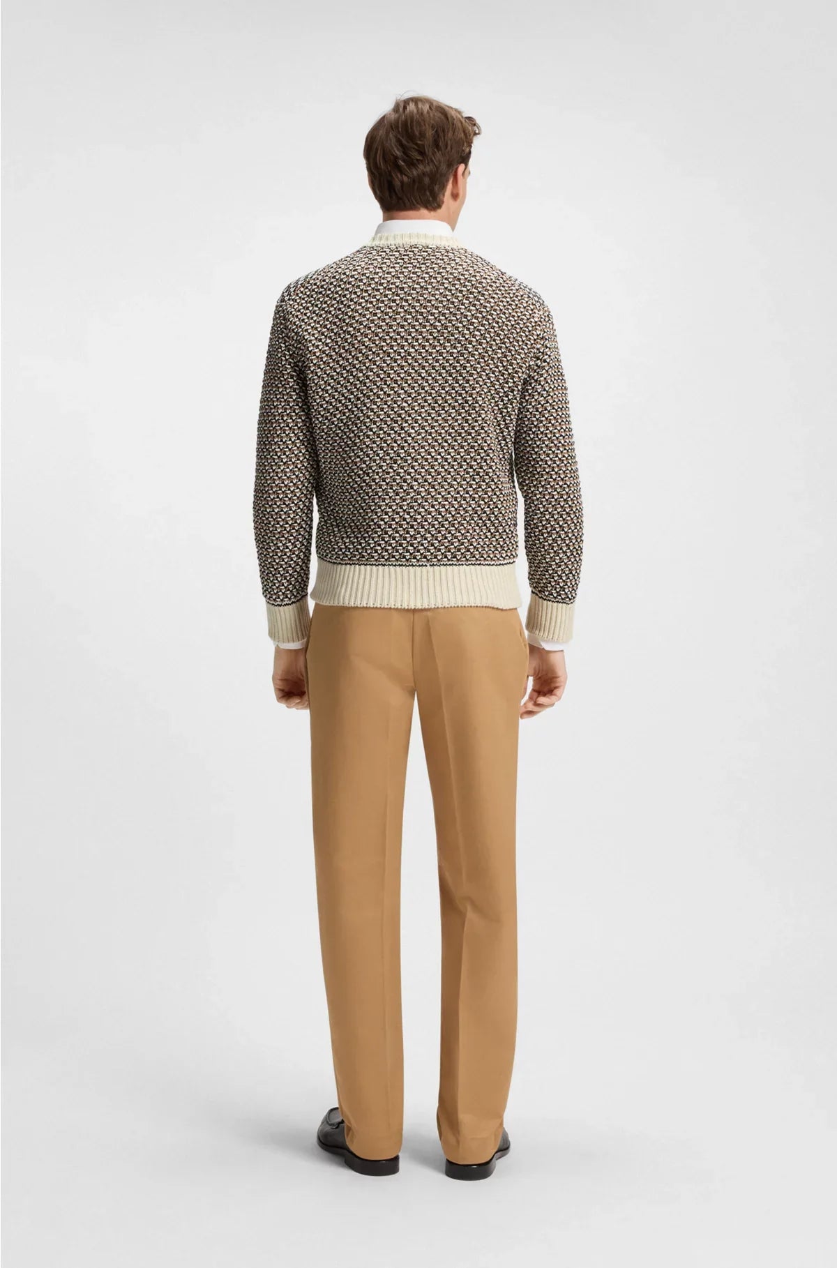 COTTON SWEATER WITH RICH KNITTED STRUCTURE