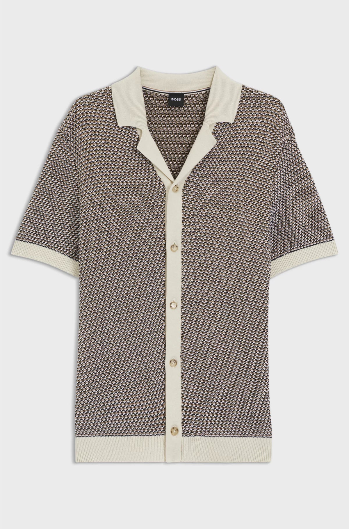 REGULAR-FIT KNIT CARDIGAN IN COTTON