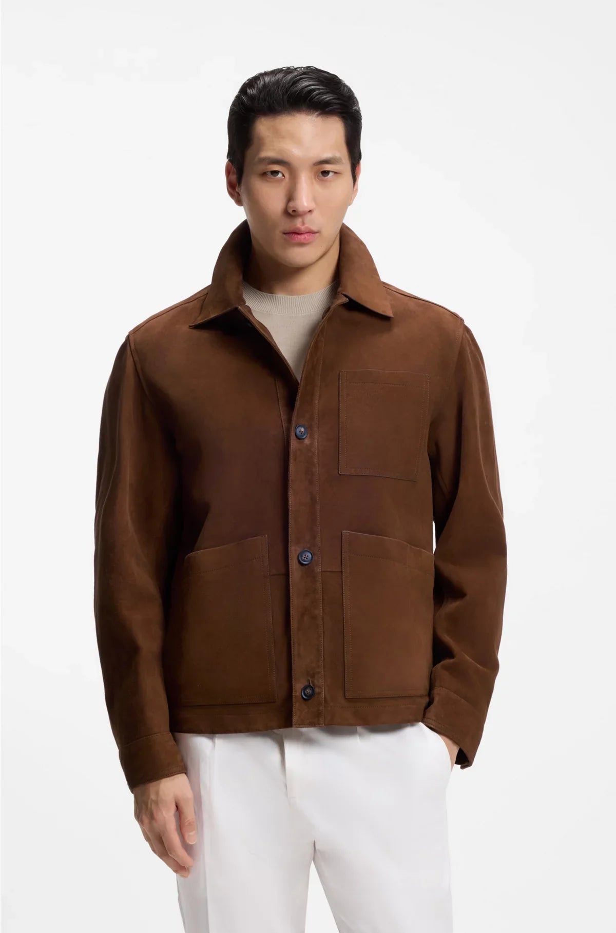 REGULAR-FIT JACKET IN NAPPALAN SUEDE