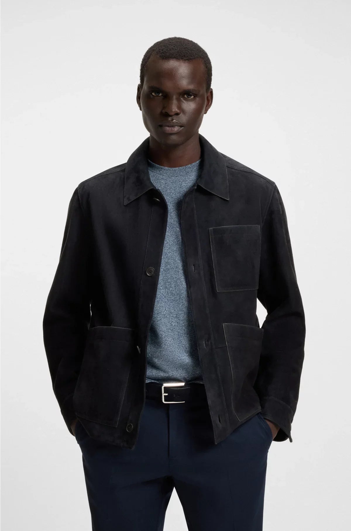 REGULAR-FIT JACKET IN NAPPALAN SUEDE