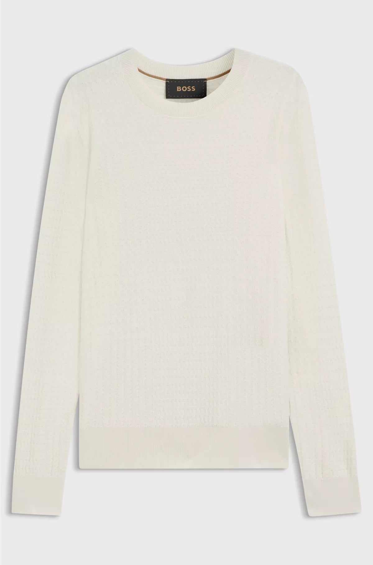 SILK SWEATER WITH PRINCE OF WALES CHECK STRUCTURE