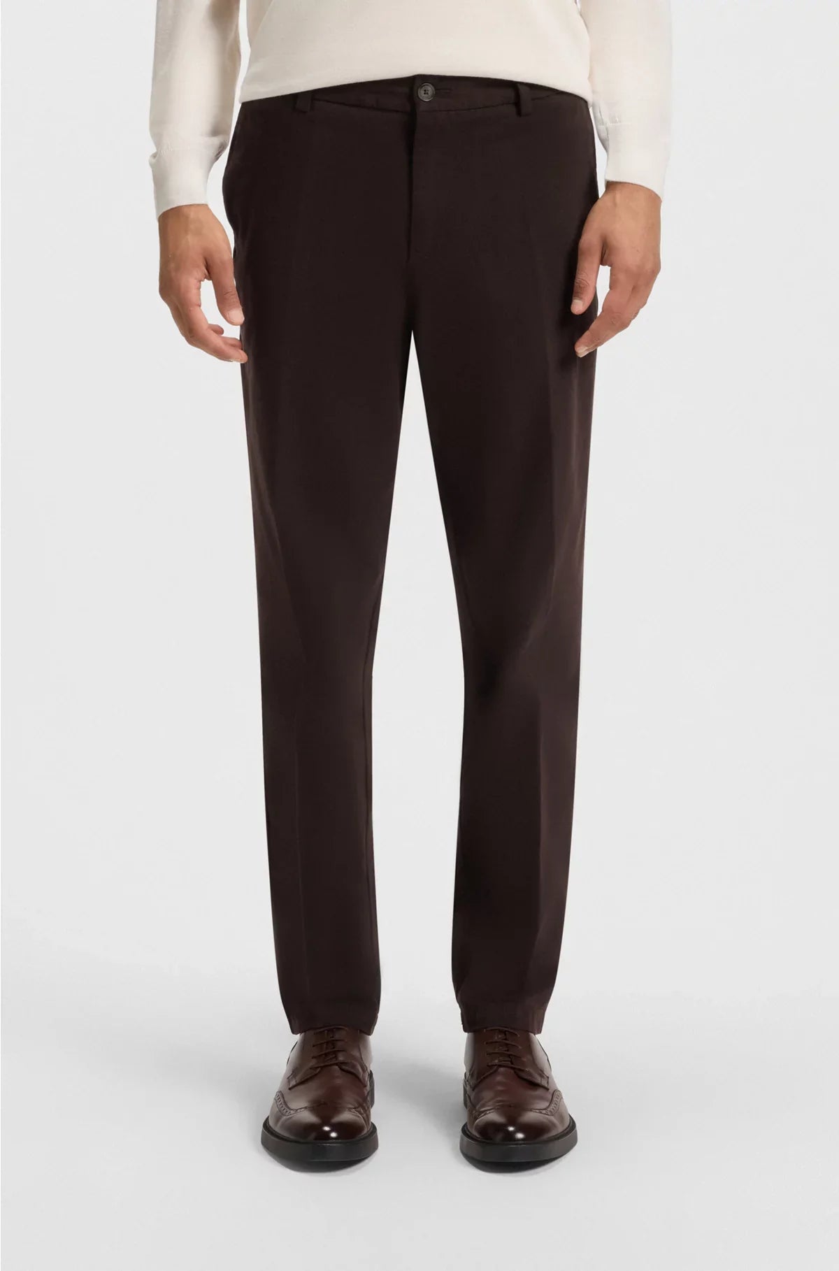 MODERN-FIT TROUSERS IN STRETCH-COTTON GABARDINE
