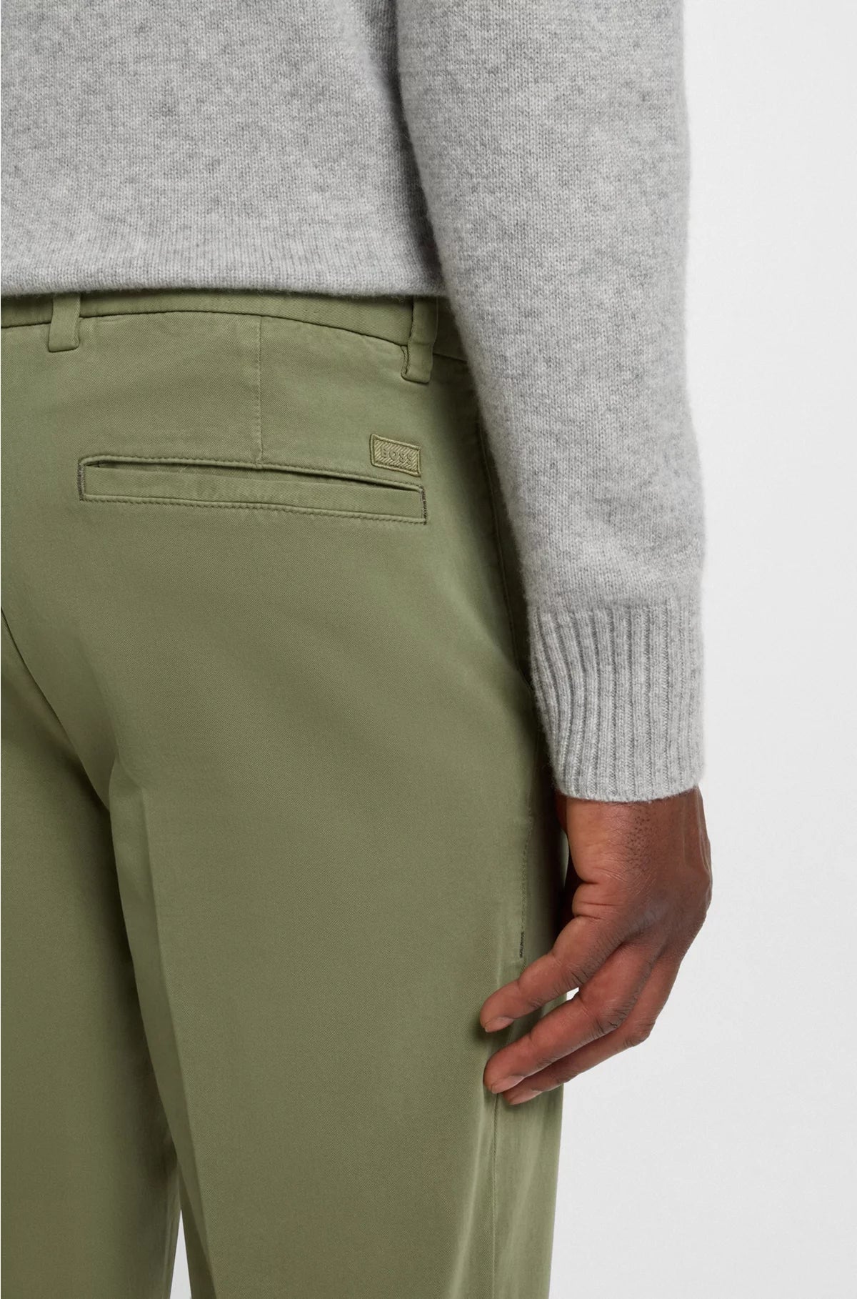 MODERN-FIT TROUSERS IN STRETCH-COTTON GABARDINE