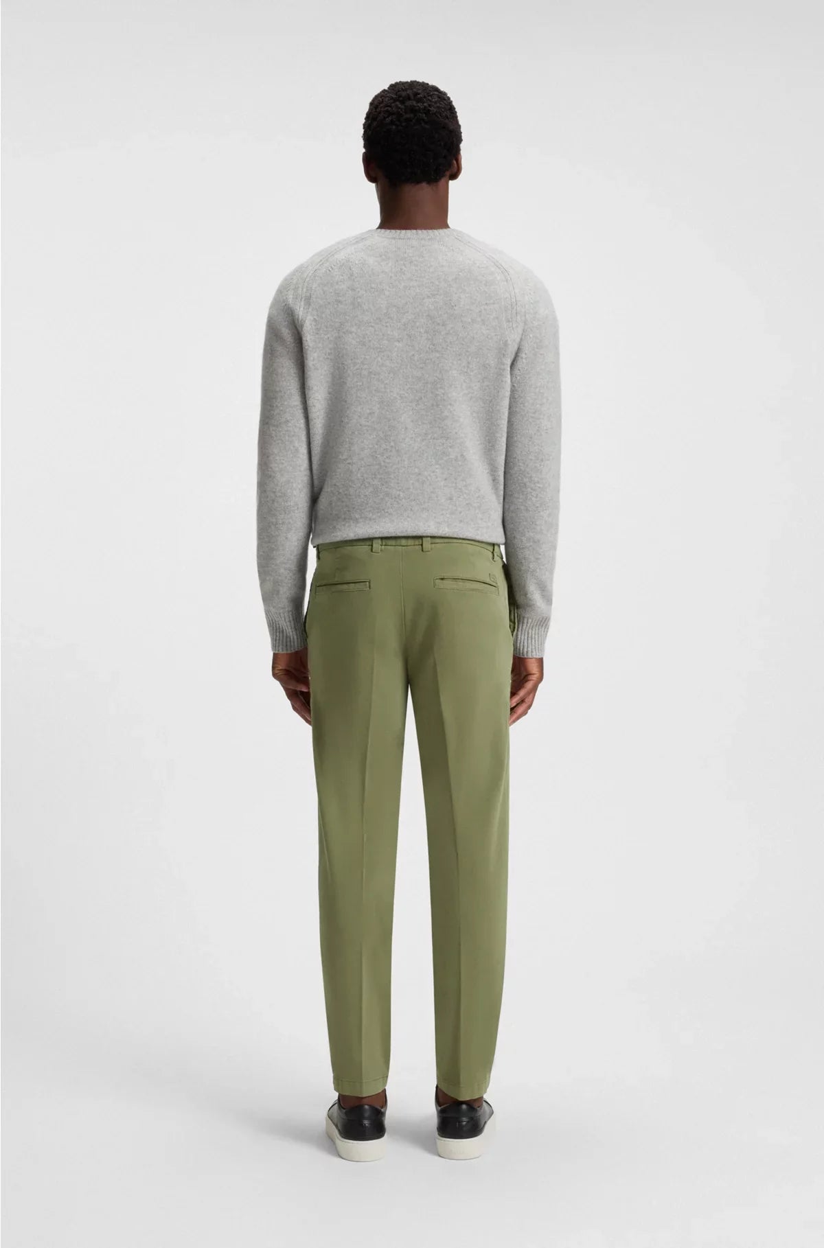 MODERN-FIT TROUSERS IN STRETCH-COTTON GABARDINE