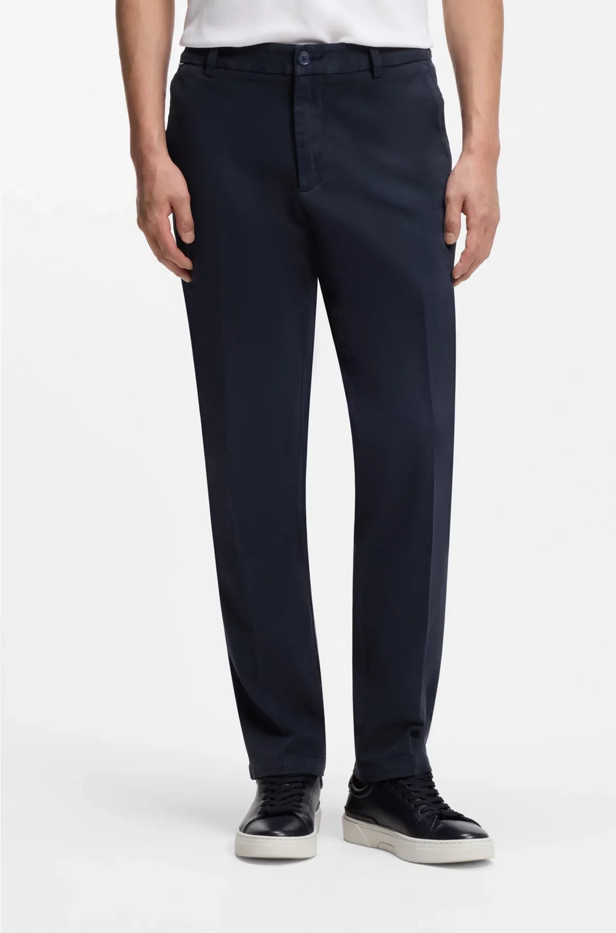 MODERN-FIT TROUSERS IN STRETCH-COTTON GABARDINE