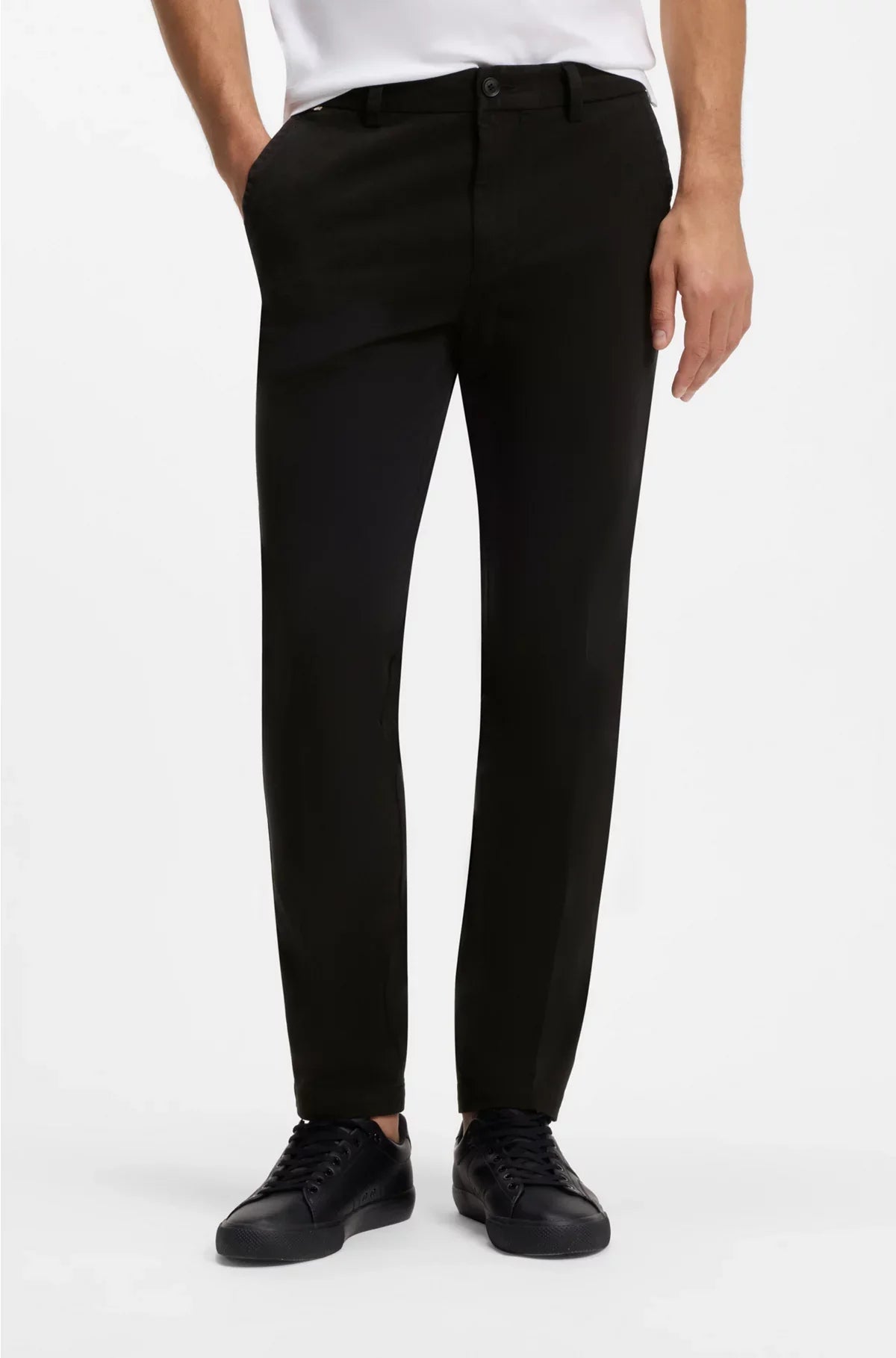 SLIM-FIT TROUSERS IN STRETCH-COTTON GABARDINE
